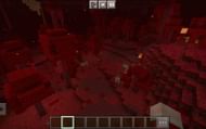 Crimson forest home to Hoglins, Piglins and Zombified Piglins spawing (Image via Minecraft)